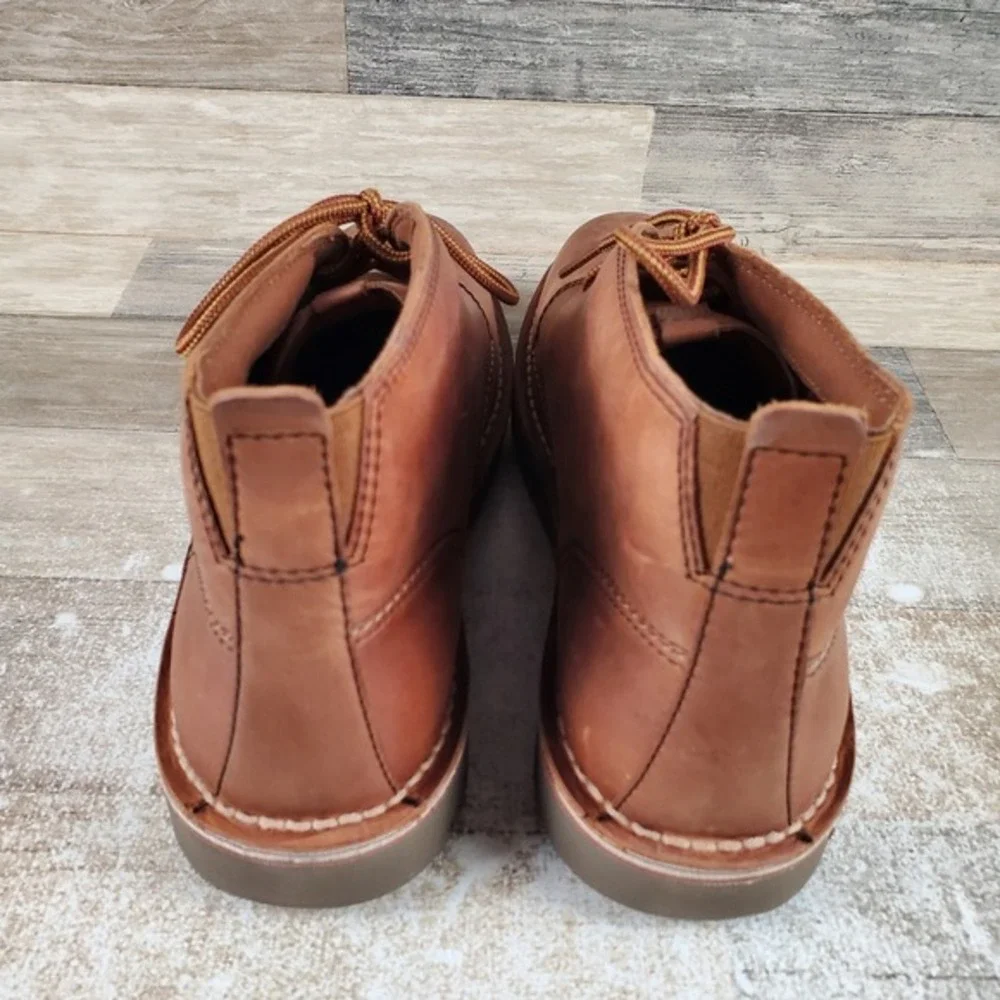Clarks Eastridge Mid Mens Chukka Boots Sz 10 W Light Brown Leather Mid‎ Top